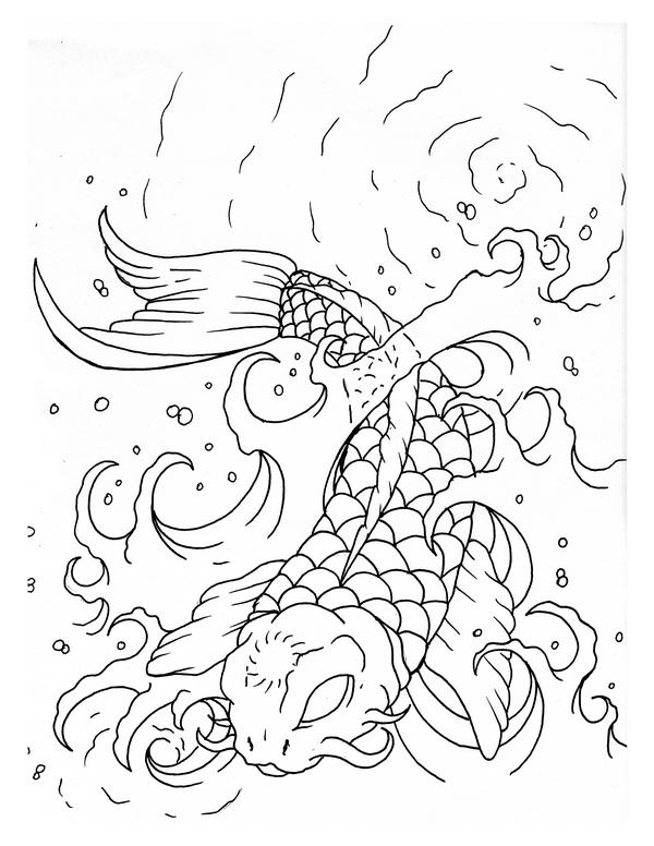 Black And White Koi Fish Tattoos images