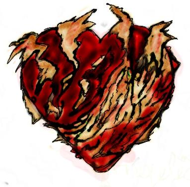 Broken heart tattoo, inspired by Sweeney Todd Broken Heart Tattoo