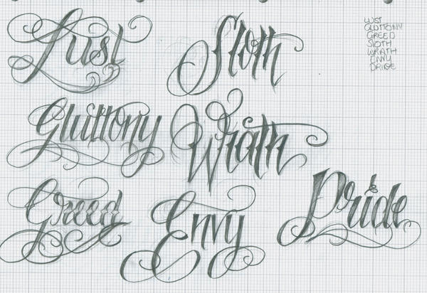 Tattoo lettering 35 by 12KathyLees12 on deviantART