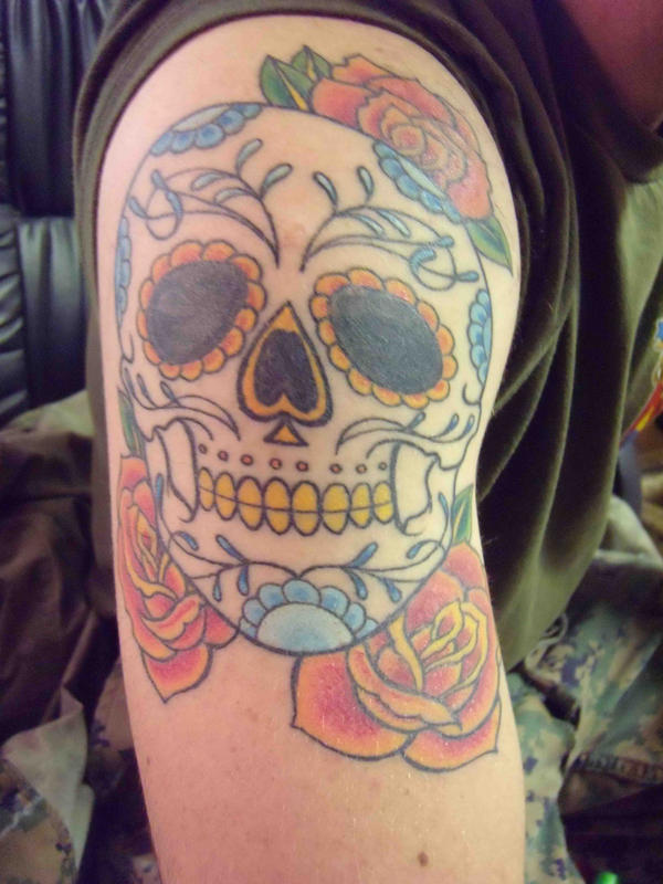 Sugar Skull Tattoo by CrystalRelyks on deviantART
