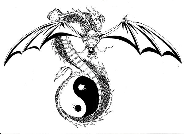 dragon tattoo on spine