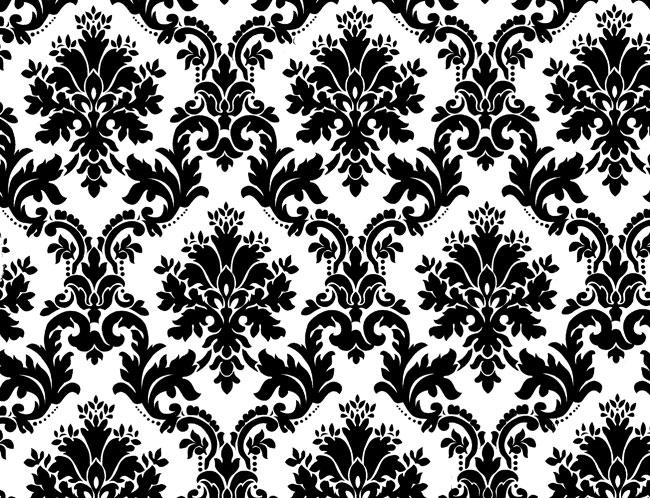 black and white floral wallpaper. Black White Floral Background