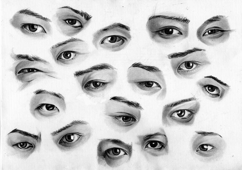 Sketches Of Eyes. Eyes sketches by ~FinAngel on
