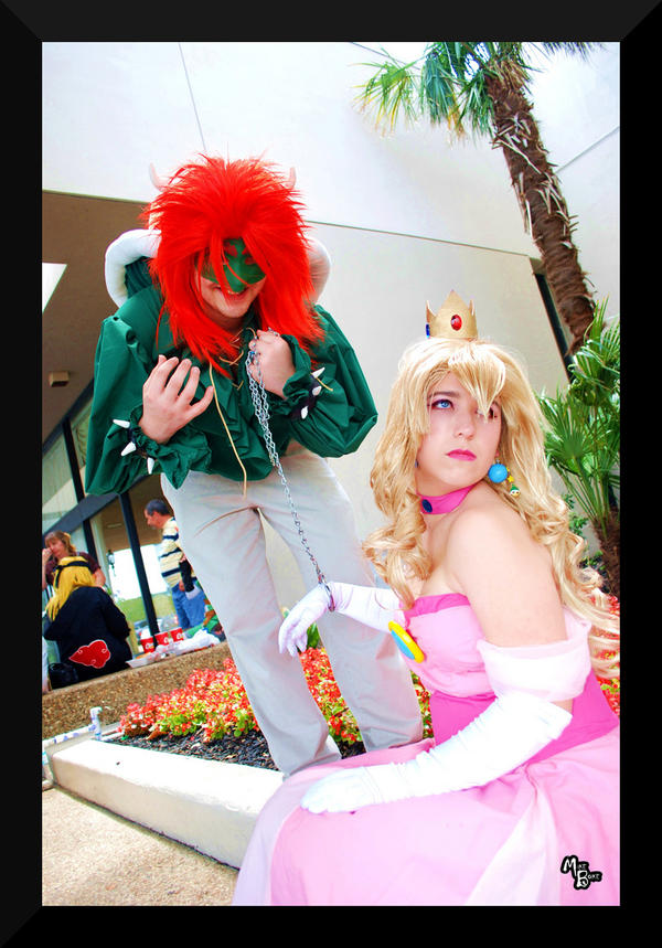 princess peach and bowser. princess peach and owser in