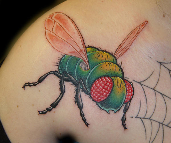 Giant Fly Tattoo by ~slipslopslap on deviantART