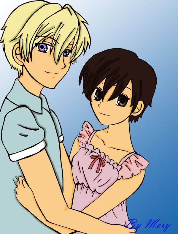 anime couples in love drawings. anime couples: TamakixHaruhi