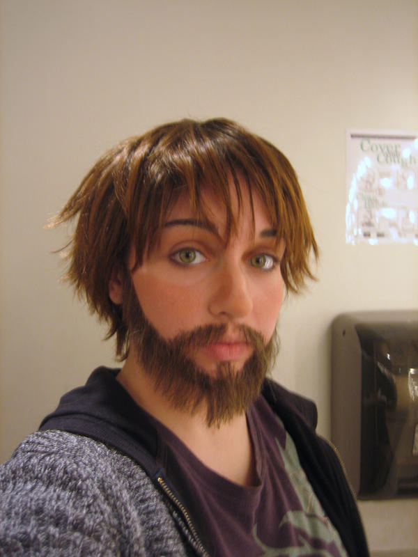 stage makeup application. Stage Makeup: Beard by