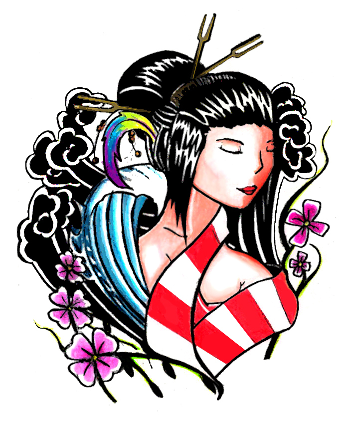 Geisha Tattoo Design by will4rts on deviantART