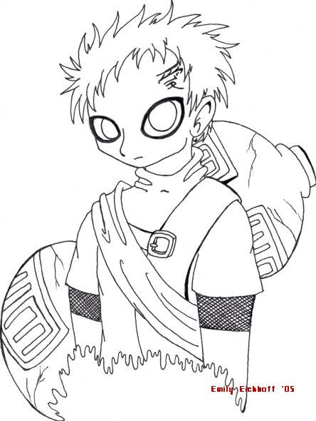 gaara coloring pages - photo #49