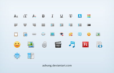 Online editor icons by Ashung