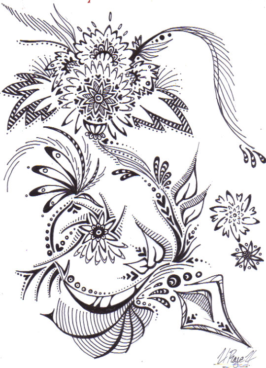 abstract flower design | Flower Tattoo