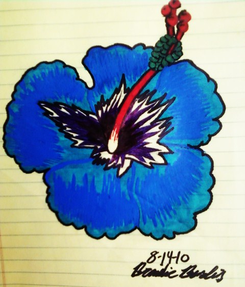 Blue Flower | Flower Tattoo