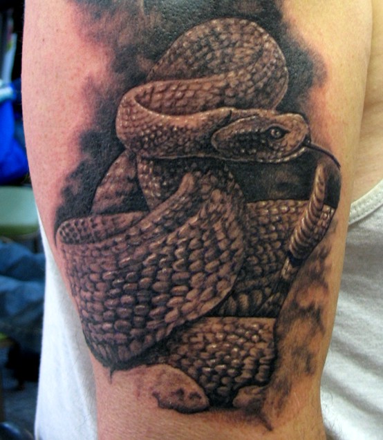 Rattlesnake tattoo by *JasonRhodekill on deviantART