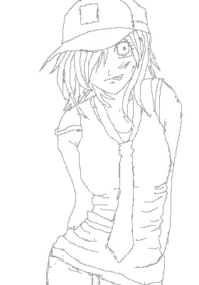 Tomboy Anime Girl Drawing Coloring Pages Sketch Coloring Page