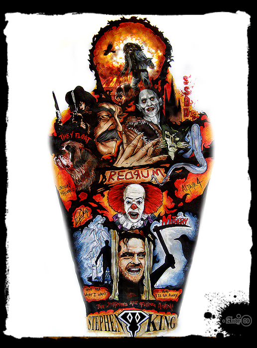 Stephen King Tattoo Sleeve by