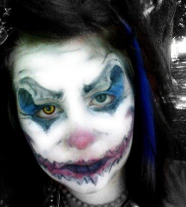 clown makeup application. Scary Clown Makeup by