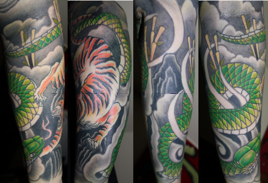 tiger tattoos finished tattoo sleeve