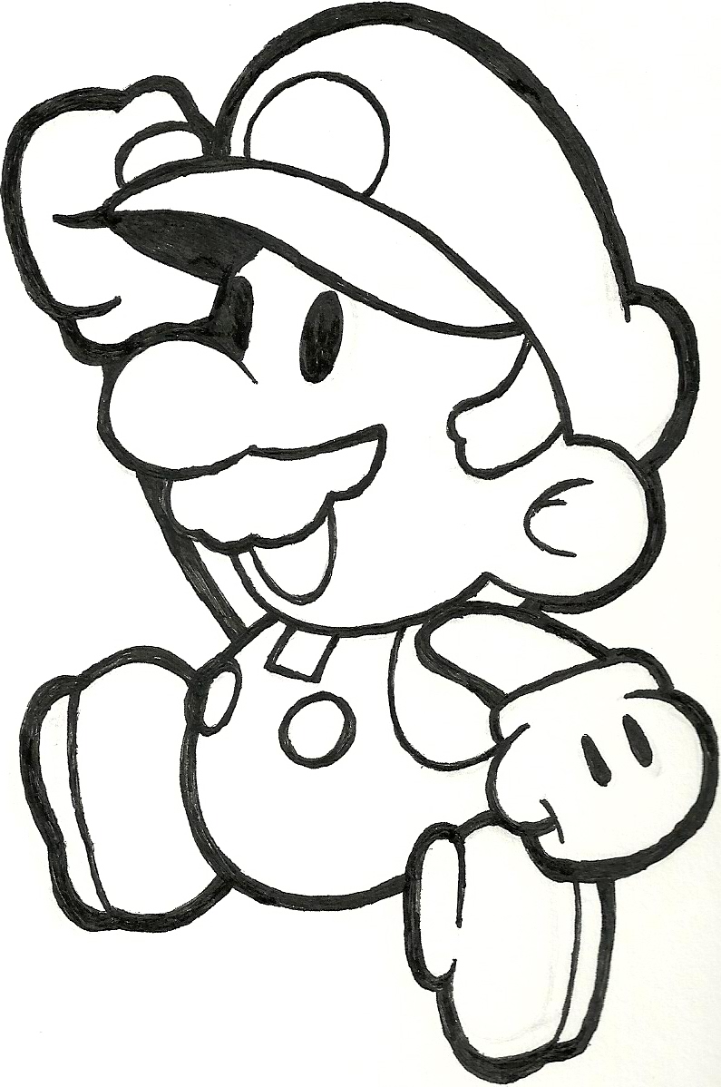 paper mario characters coloring pages - photo #13