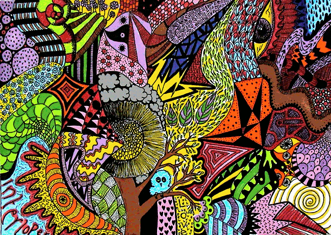 Colour Splatter by Mystic-Art-CONTEMPORARY ART-GEOMETRY