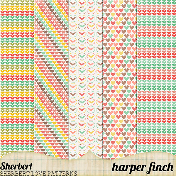 Sherbet Heart Patterns by harperfinch