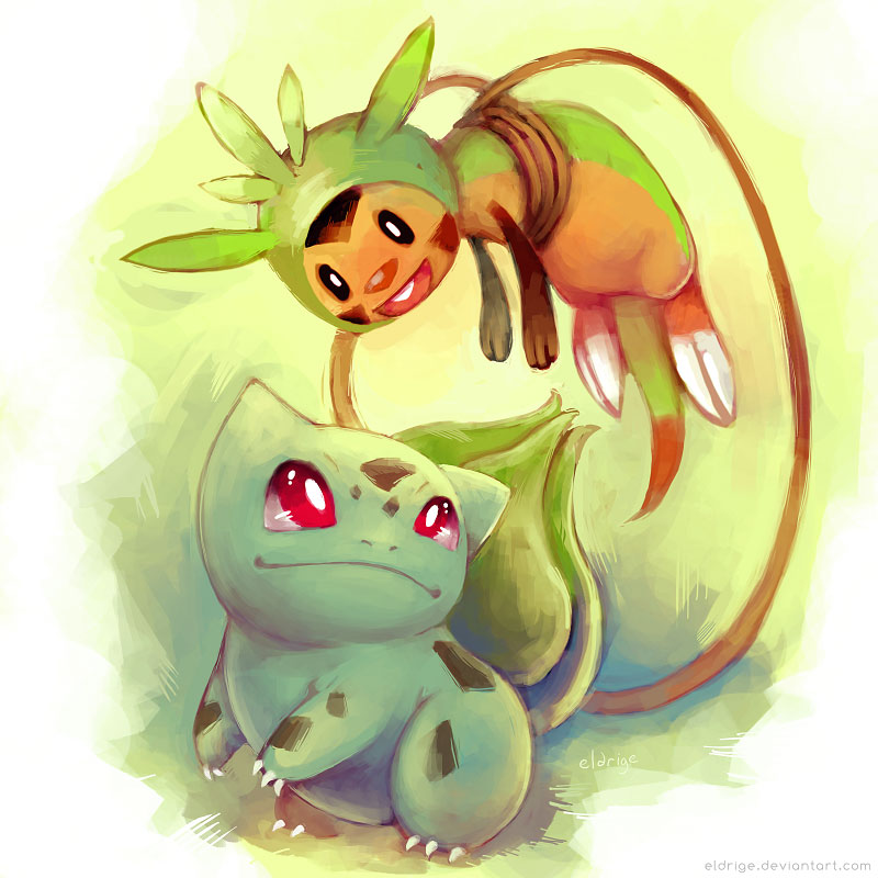 new_friends__bulbasaur_and_chespin_by_el