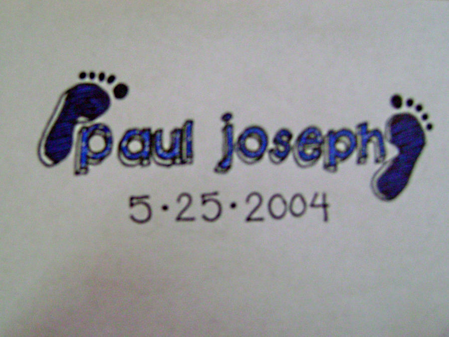 Baby Name Footprint Tattoo by