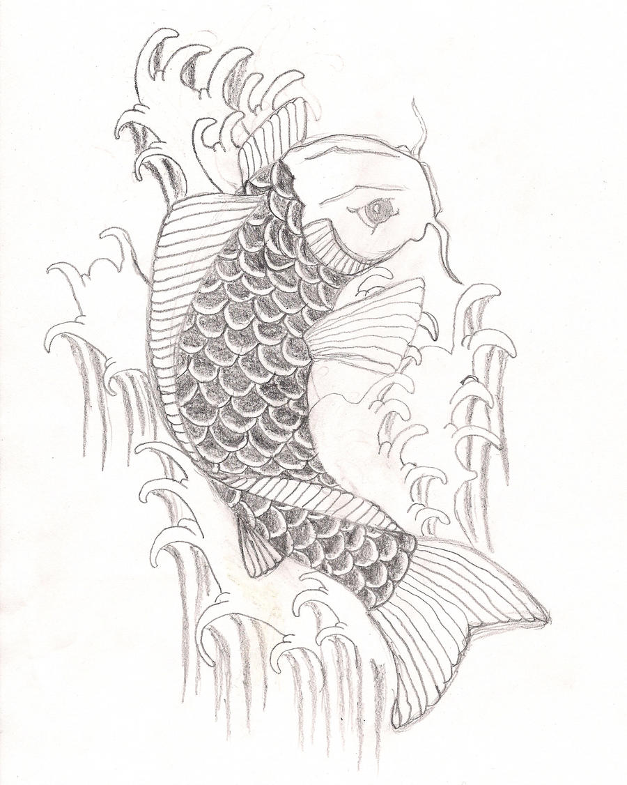 How to Draw a Koi Fish Tattoo,