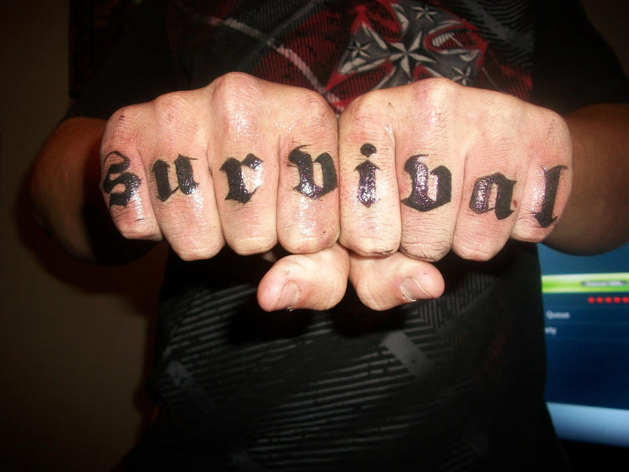 tattoo knuckle font