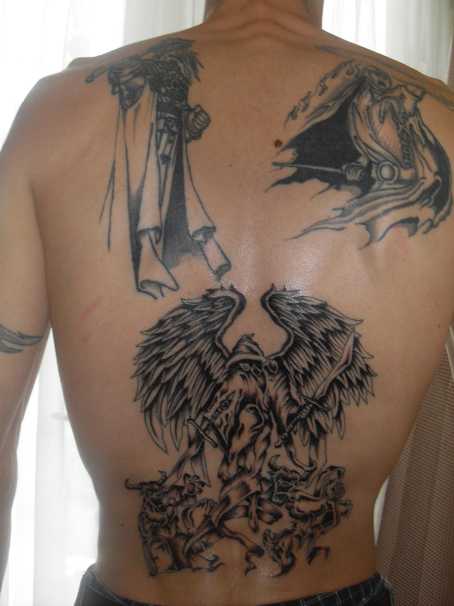 warrior angel tattoo