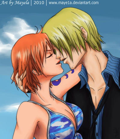 One Piece Nami and Sanji by