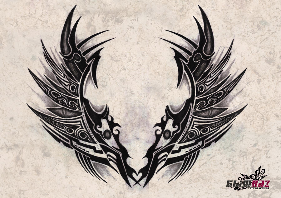 tribal wing tattoo designs 