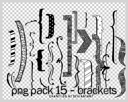 PNG PACK 16 - BRACKETS by ChantiiGG