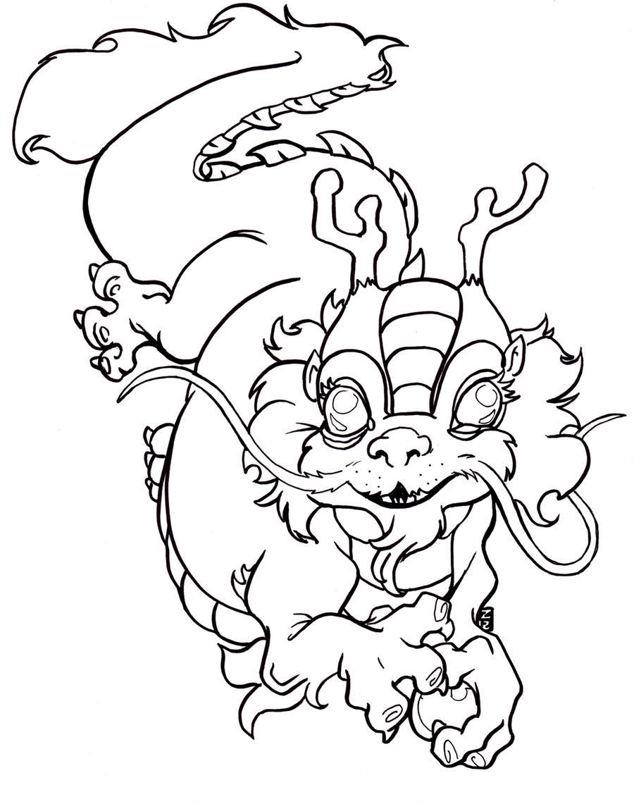 Chinese New Year coloring page by The-Z on DeviantArt