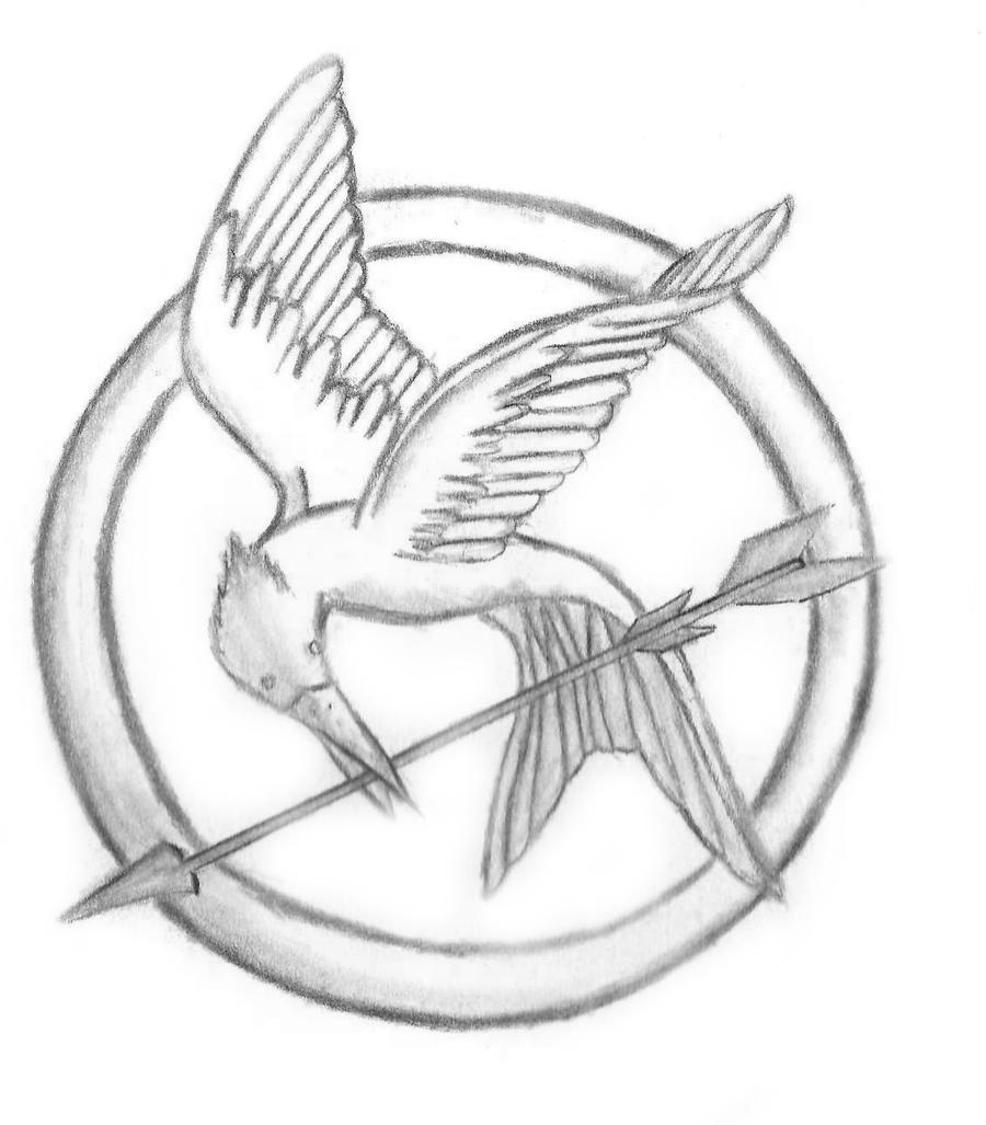 Hunger Games Mocking Jay Pin Free Coloring Pages