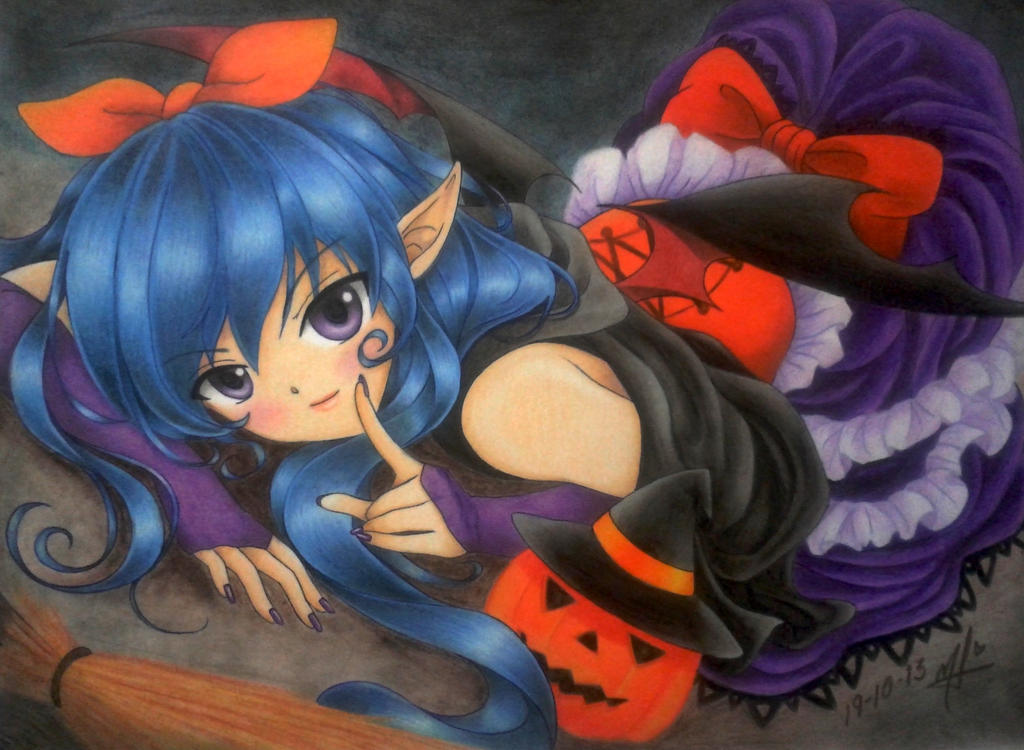 trick  treat - Trick or Treat match! Alice Vs Volcanica. Halloween_anime_girl_by_lore_flores-d6qzwyc.jpg