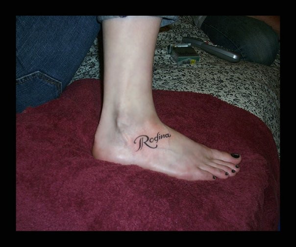 lettering tattoos on foot. Foot Lettering Tattoo by