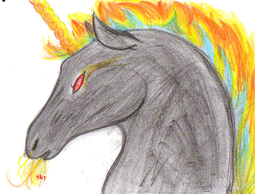 evil fire unicorn by Sky-Lily on DeviantArt