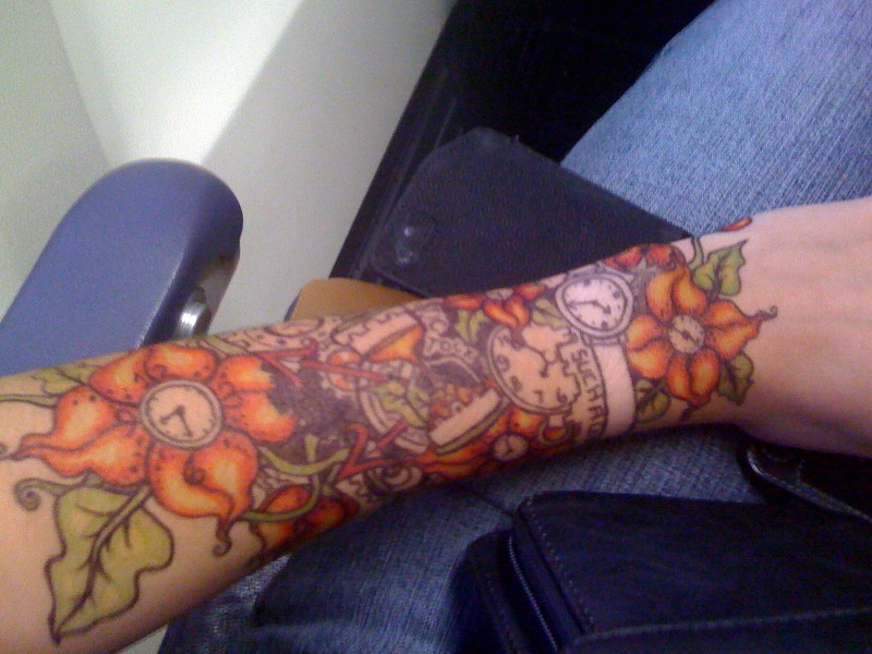 What 6 hours in a plane can do | Flower Tattoo