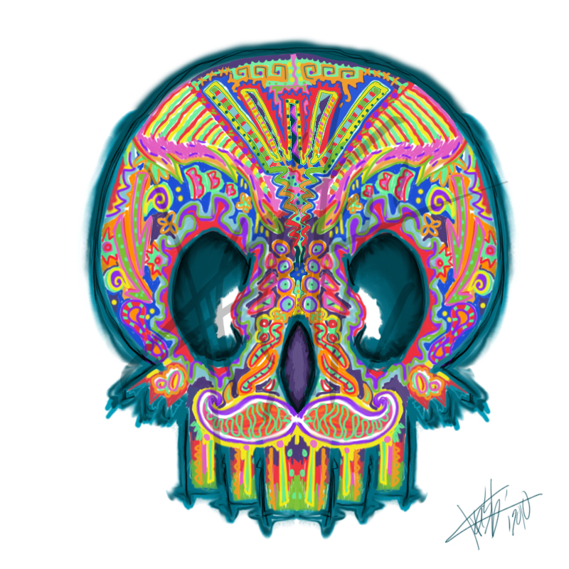 Mexican Skull tattoo design by ~krashikat on deviantART