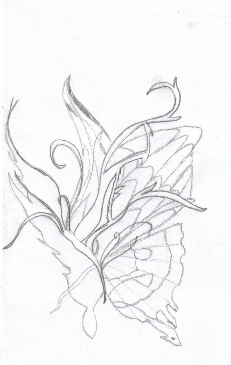 Butterfly Tattoo outline by