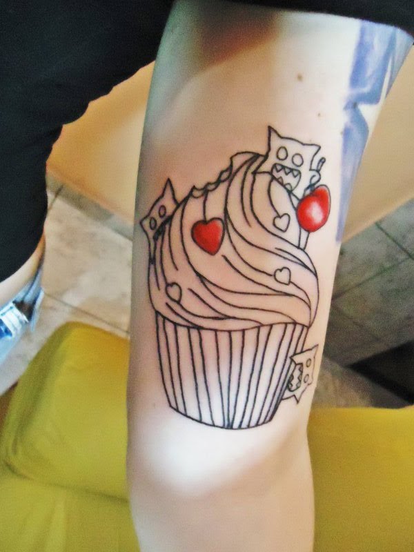 Cupcake drika sketch tattoo by