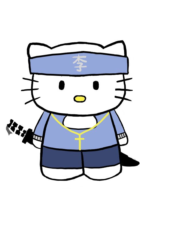 gangsta hello kitty coloring pages - photo #21