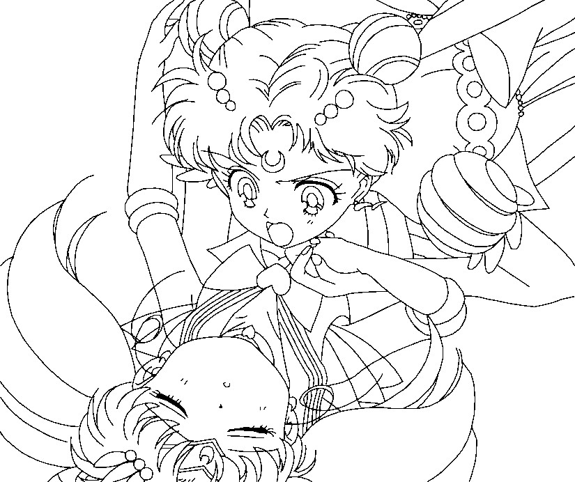 sailor moon group coloring pages - photo #20