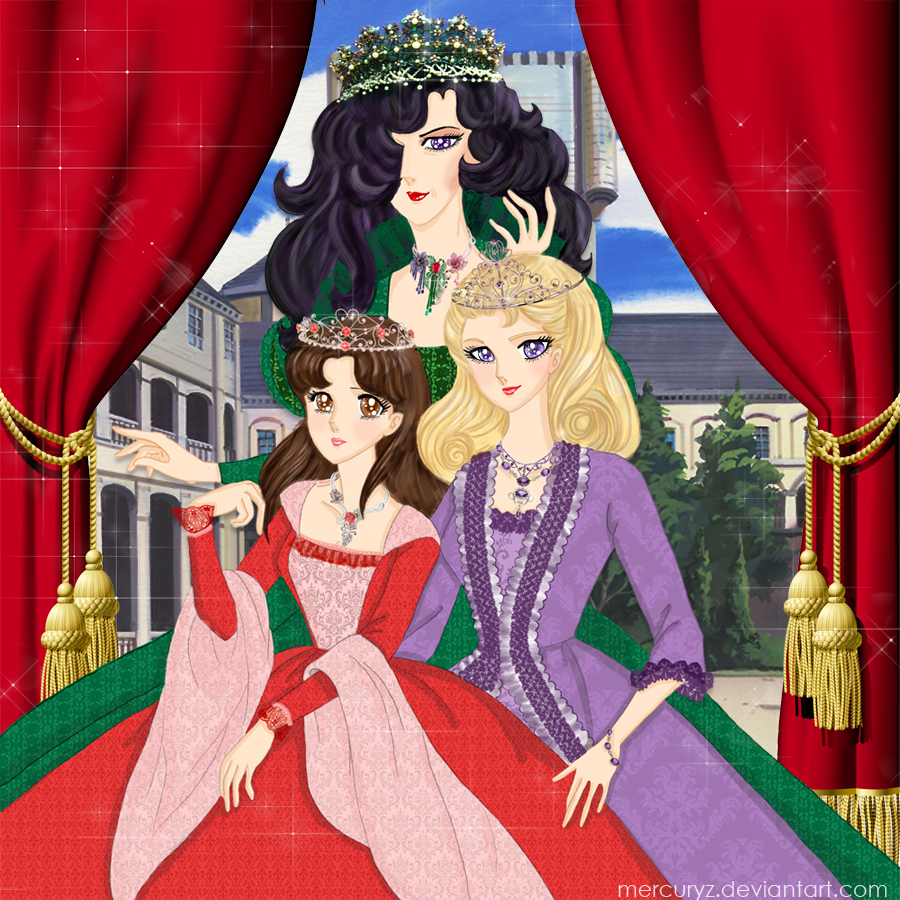 two_princesses_and_the_queen_by_mercuryz-d6thhsh