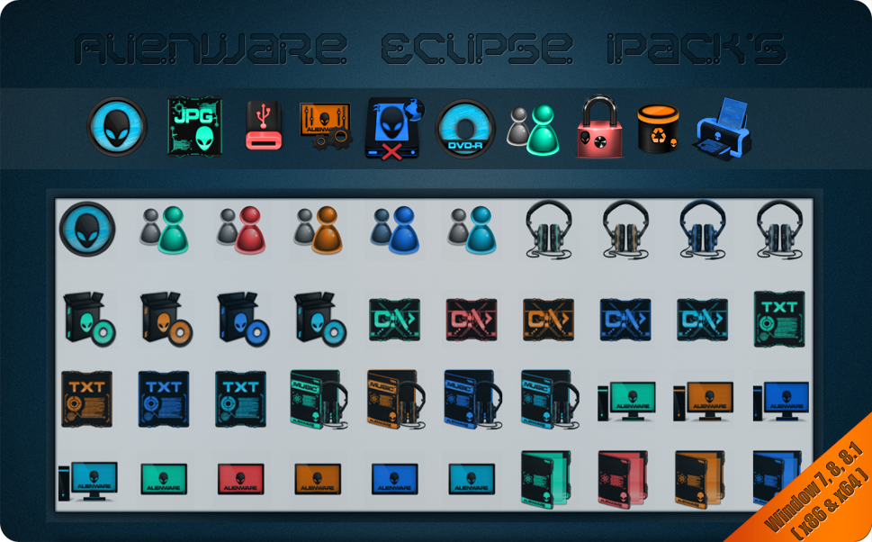 Alienware Eclipse IconPack for Win7/8/8.1