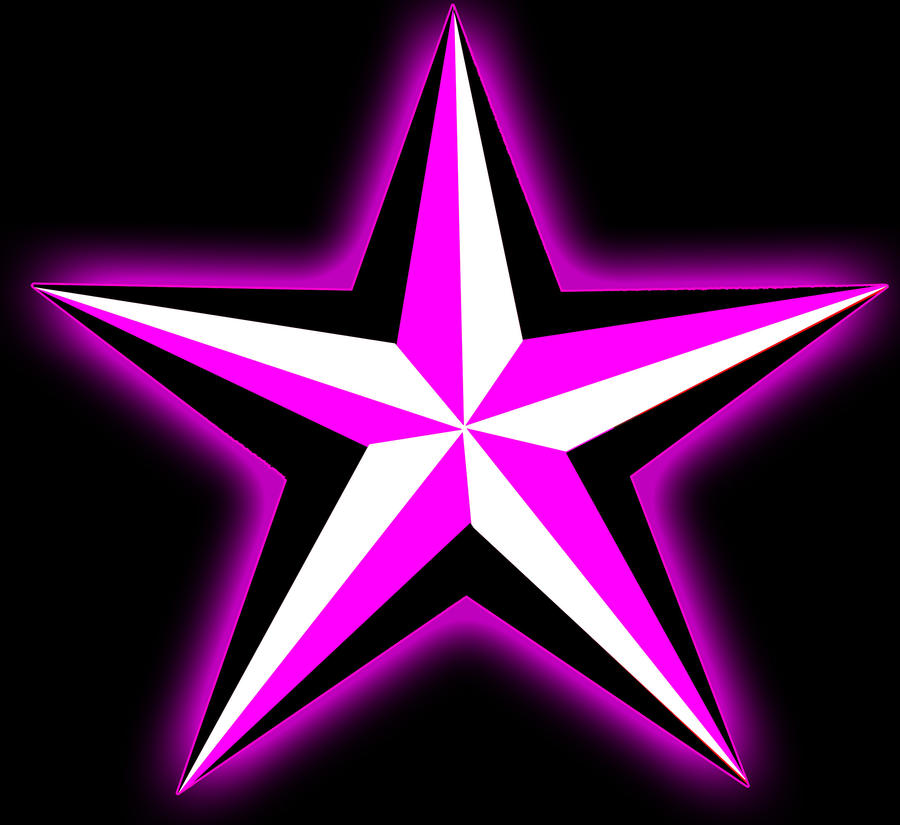 Nautical star pink glow by ScribblingTend on deviantART