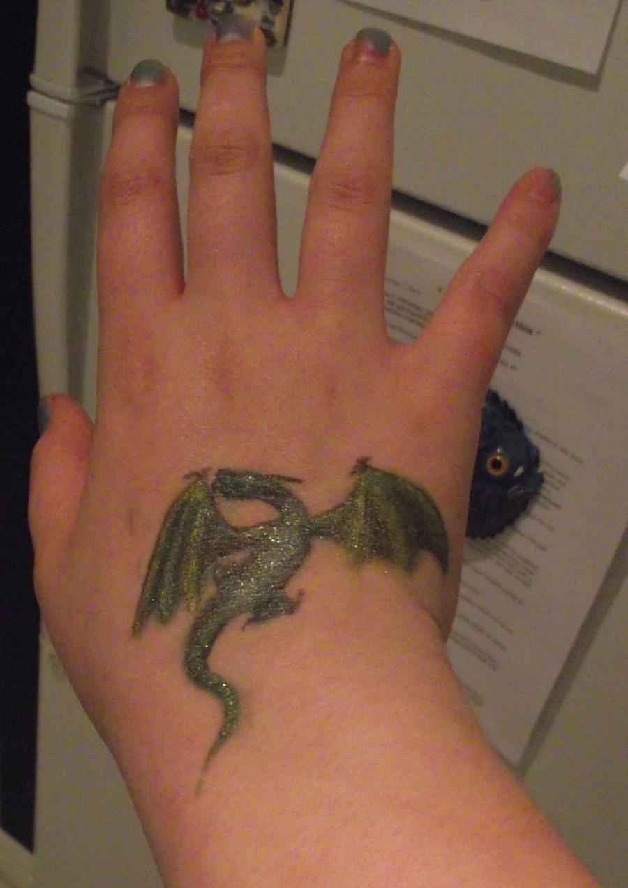 Dragon makeup tattoo by