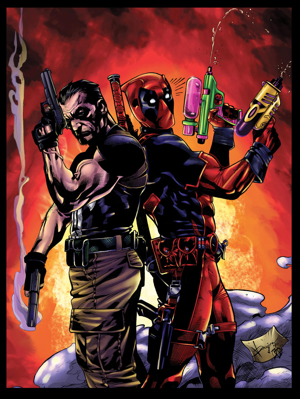 punisher_and_deadpool_colors_by_bdstevens-d34ufdx
