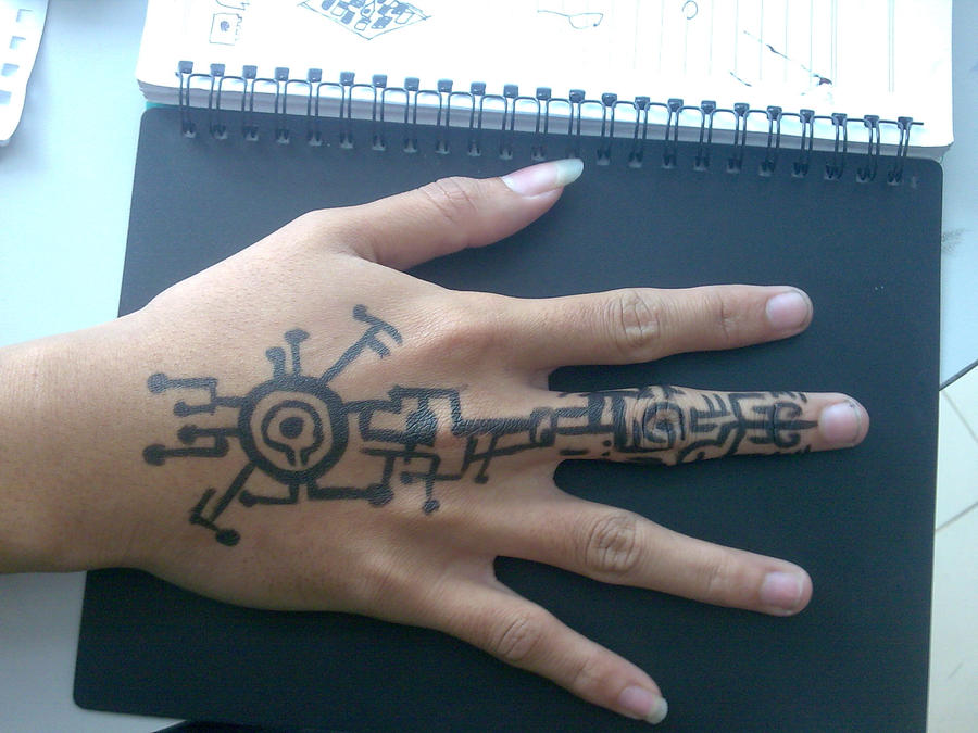 runic tattoos. Circuit-Rune Tattoo by