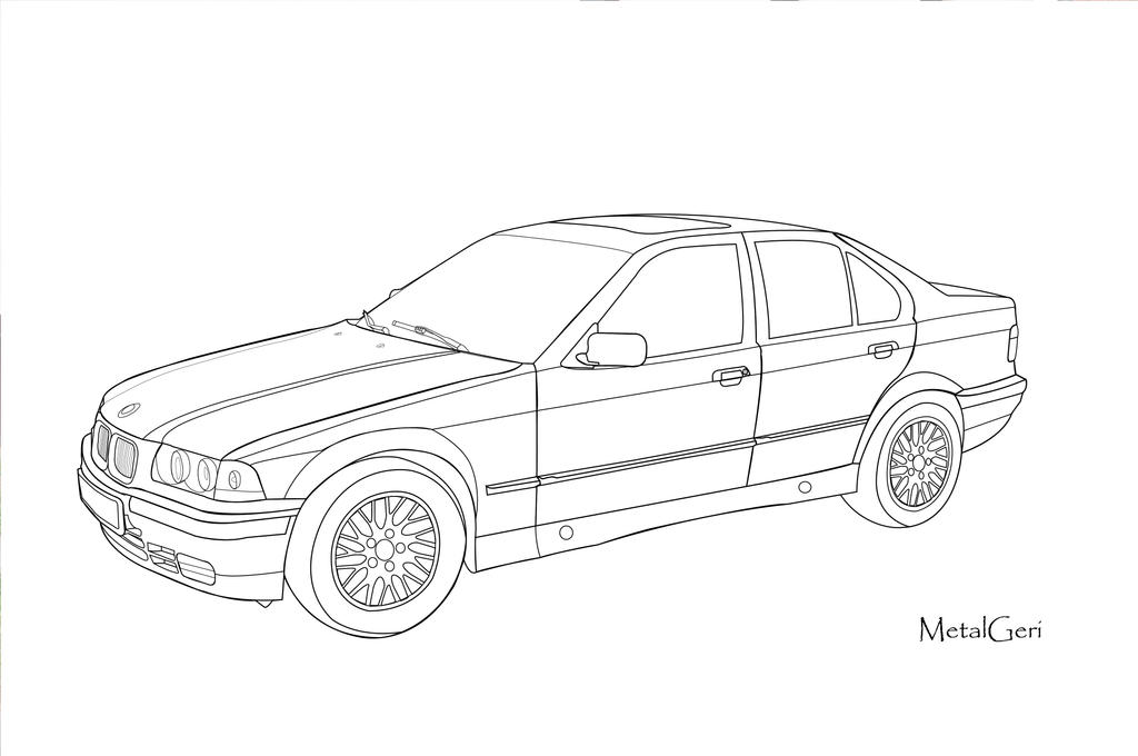 BMW E36 Vector Draw by MetalGeri on DeviantArt